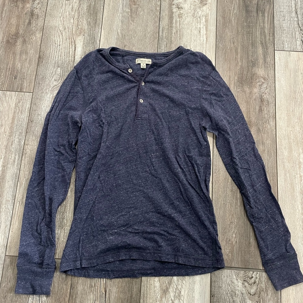 J. Crew Slate Blue Henley Shirt